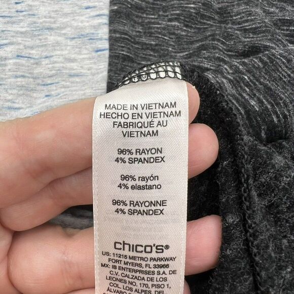 Chico's Weekends Sweater XL Women's 1/4 Zip Pullover Stretchy Pockets - Picture 4 of 4